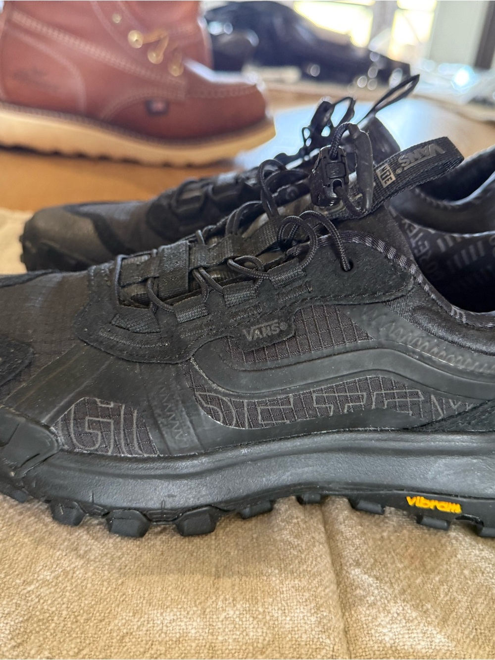 Vans Black All-Terrain Low-Top Sneakers with Vibram Sole